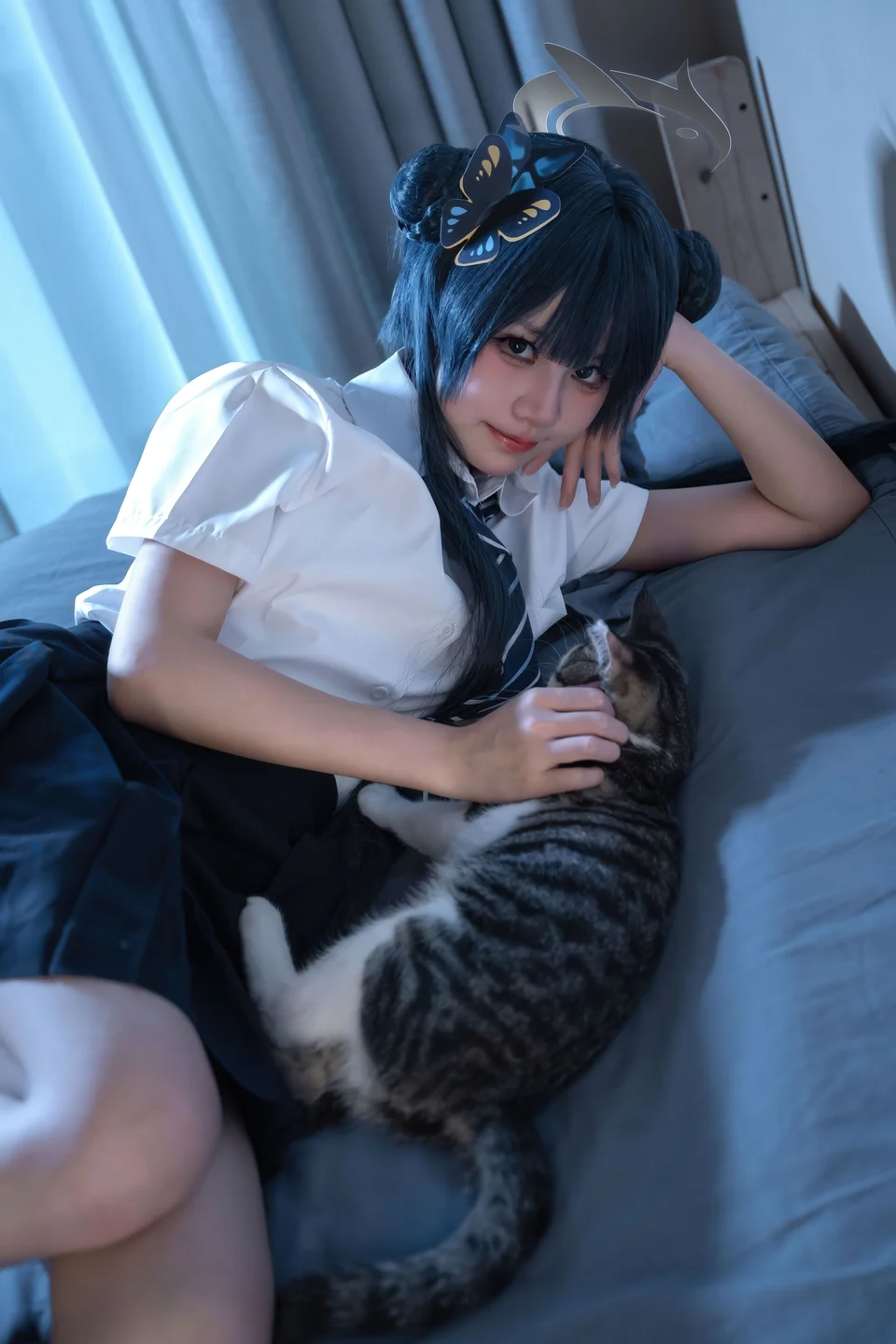 清水凪 - No.001 蔚蓝档案·龙华妃咲 JK [52P-526MB] tg@simisebaisi 【丝足阁】006.webp